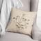 18" x 18" Charcoal Tan Botanicals Texture II Indoor & Outdoor Throw Pillow